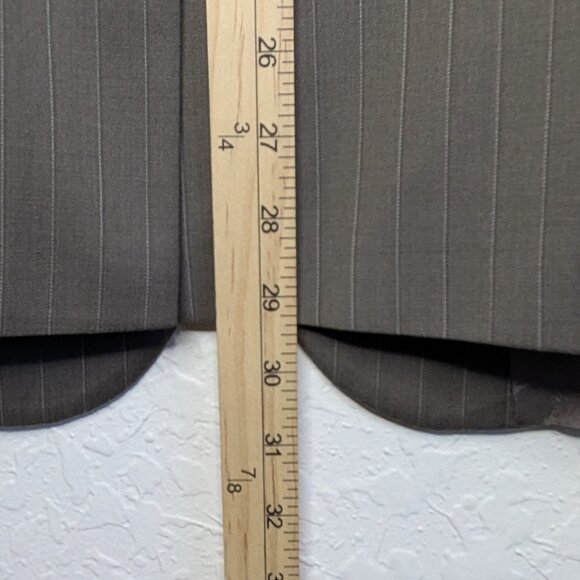 Stafford* Men's‎ Brown Wool Pinstripe Suit~ Size Blazer Jacket 40S /Pants 32x30 - Picture 7 of 16